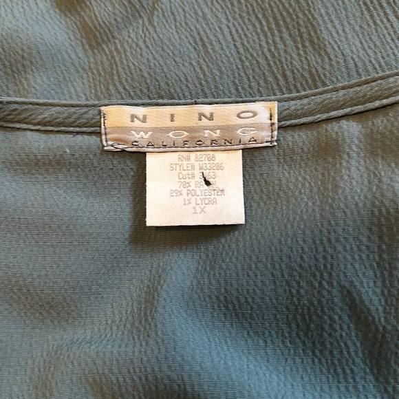 Nino Wong Vintage Colorblock Button-Up Women's Top XL - Picture 3 of 3